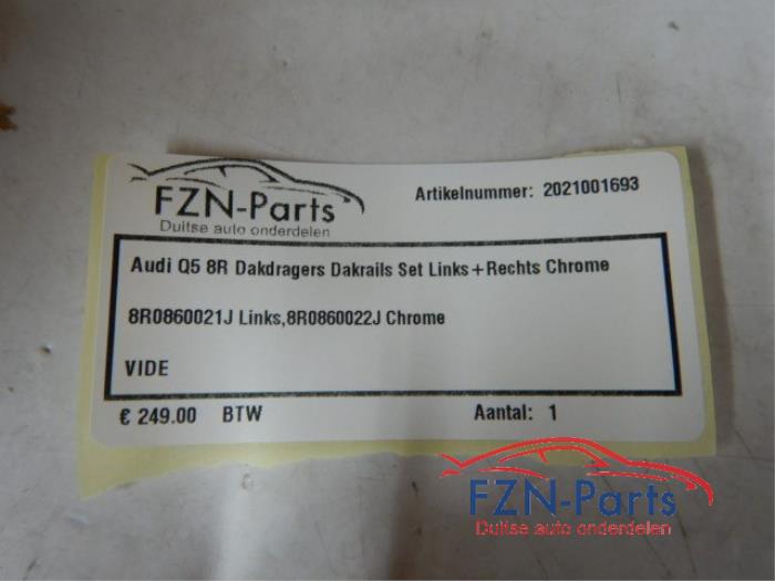 Audi Q5 8R Dakdragers Dakrails Set Links+Rechts Chrome