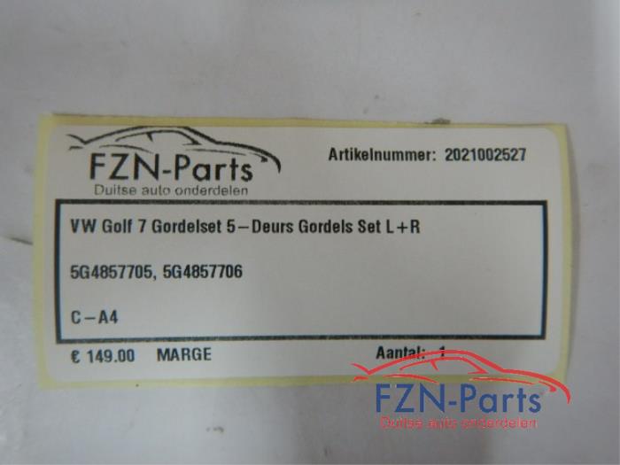 VW Golf 7 Gordelset 5-Deurs Gordels Set L+R