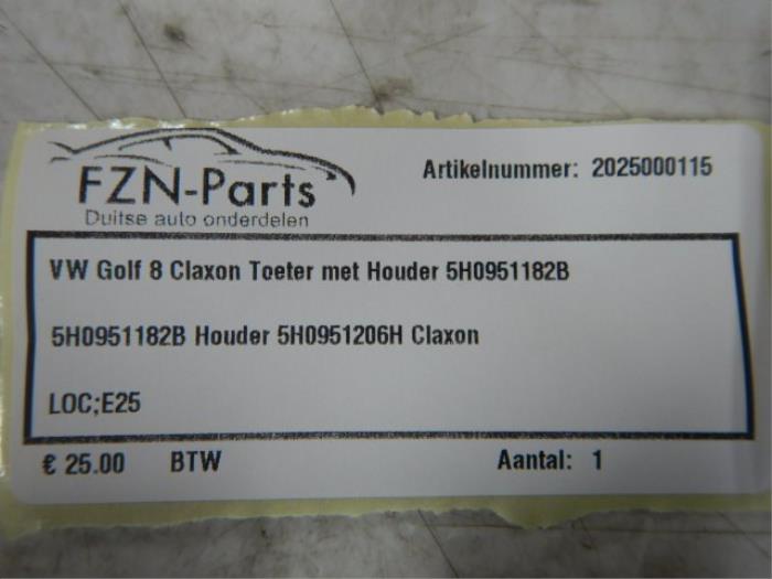 VW Golf 8 Claxon Toeter met Houder