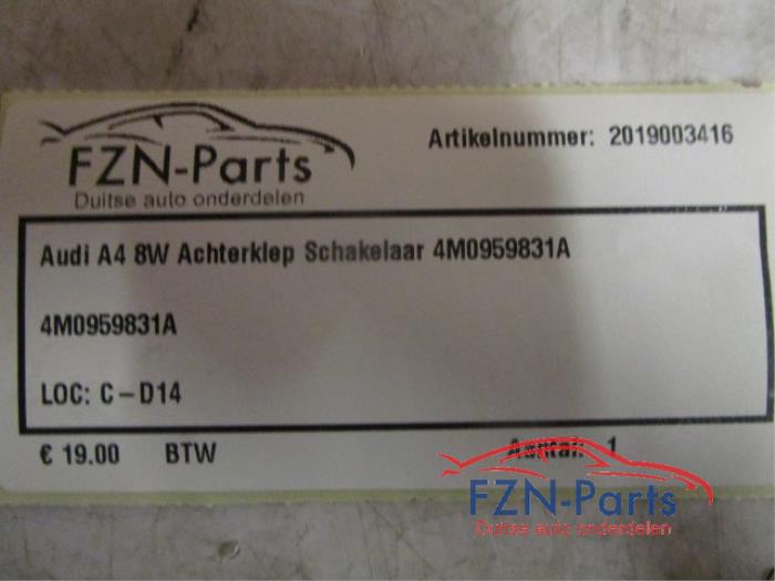 Audi A4 8W Achterklep Schakelaar