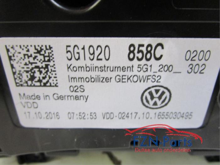 Kilometerteller KM Volkswagen Golf (22735260)