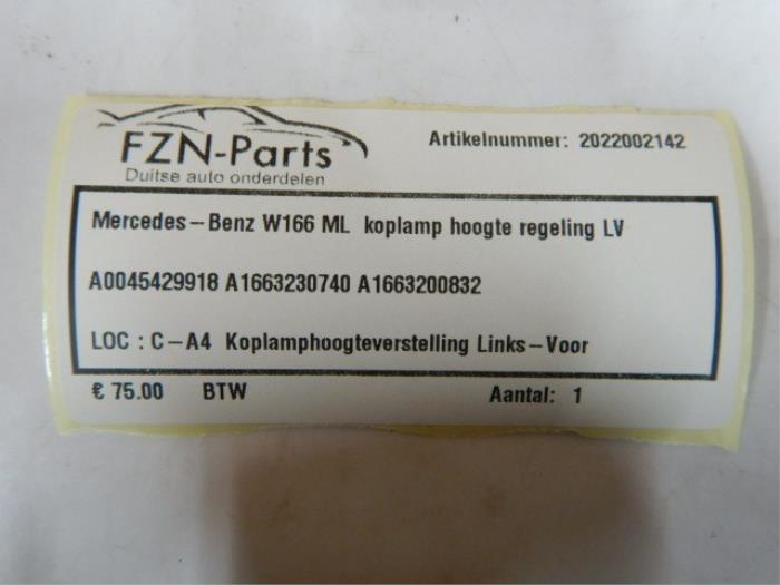 Mercedes-Benz ML-Klasse W166 Koplamp Hoogte Regeling Links-Voor