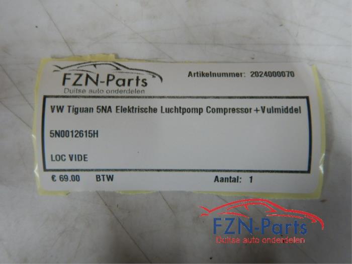 VW Tiguan 5NA Elektrische Luchtpomp Compressor+Vulmiddel