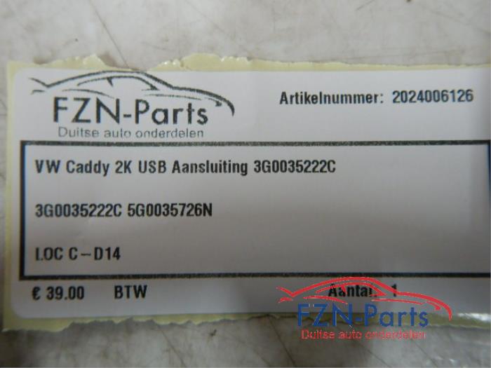 AUX/USB aansluiting Volkswagen Caddy (22740311)