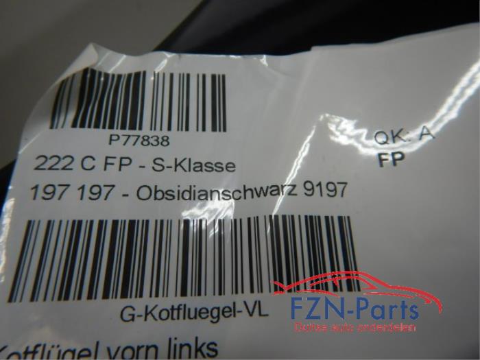 Mercedes - Benz S-Klasse W222 Spatscherm Zijscherm Links