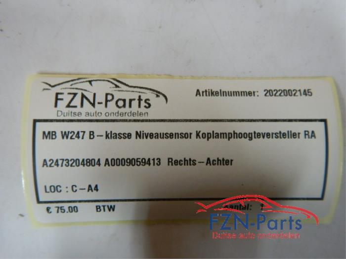Mercedes-Benz W247 B-Klasse Niveausensor Koplamphoogteverstelller Rechts-Achter