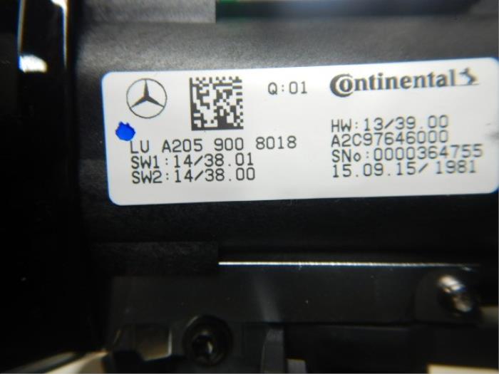 Mercedes-Benz C-klasse W205 Middenconsole Bediening