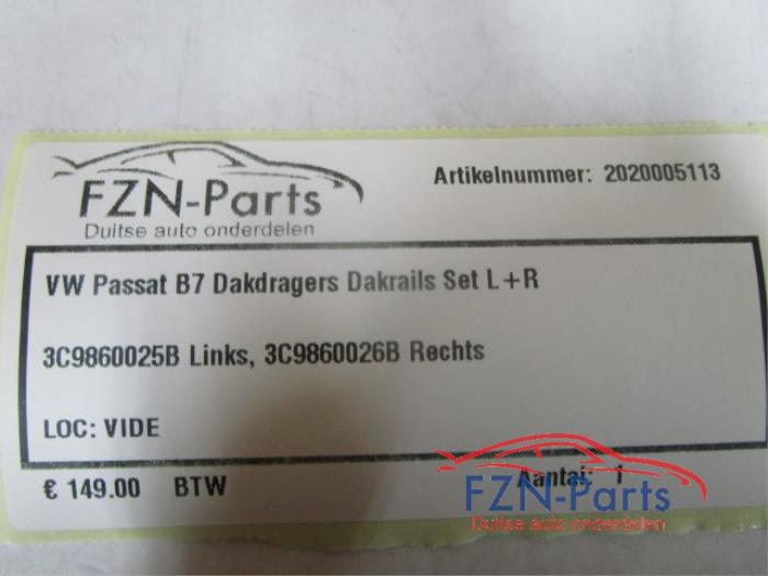 VW Passat B7 Dakdragers Dakrails Set L+R