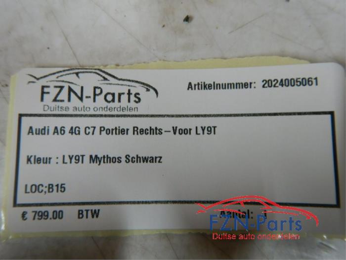 Audi A6 4G C7 Portier Rechts-voor LY9T