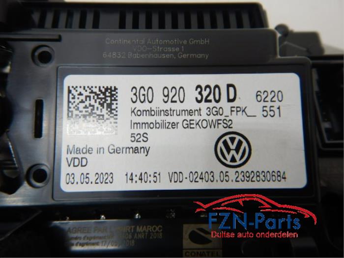 VW Passat B8 FL 3D-Teller Virtual Cockpit Digitale kilometerteller