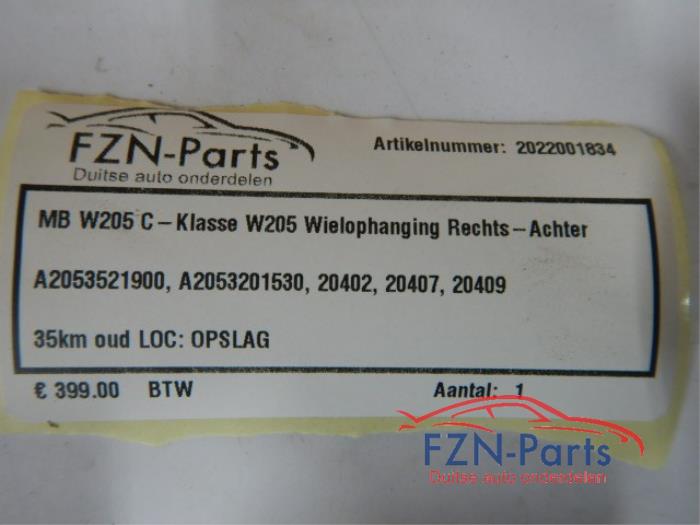 Wielophanging rechts-achter Mercedes C-Klasse (22729619)