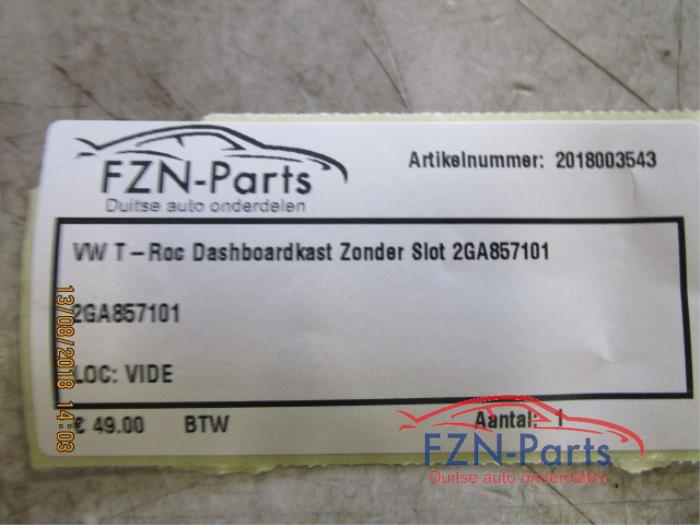 VW T-Roc Dashboardkast Zonder Slot