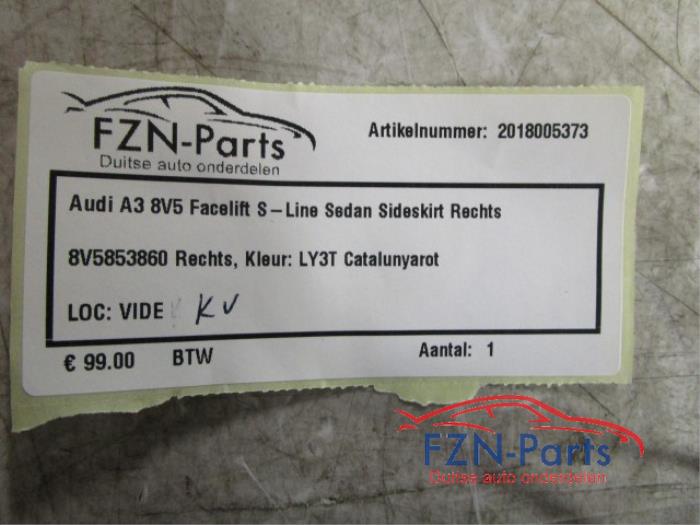 Audi A3 8V5 Facelift S-Line Sedan Sideskirt Rechts