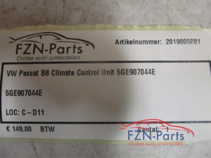 VW Passat B8 Climate Control Unit