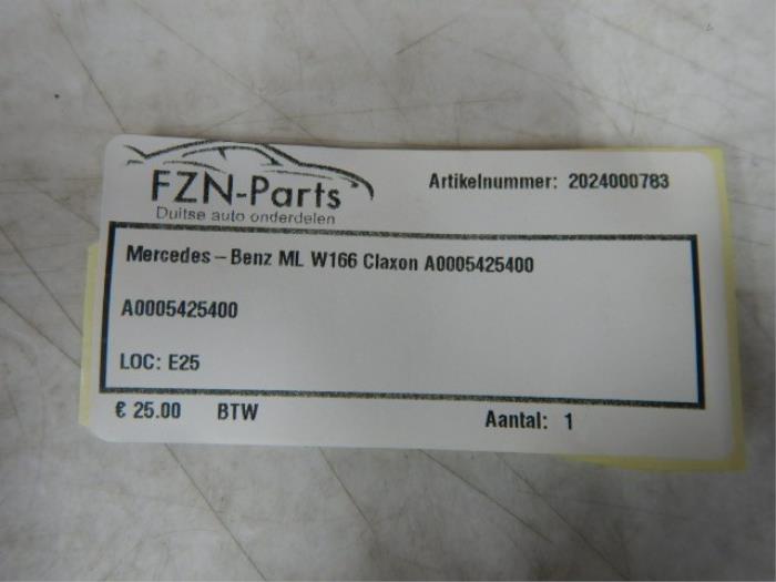 Mercedes-Benz ML W166 Claxon