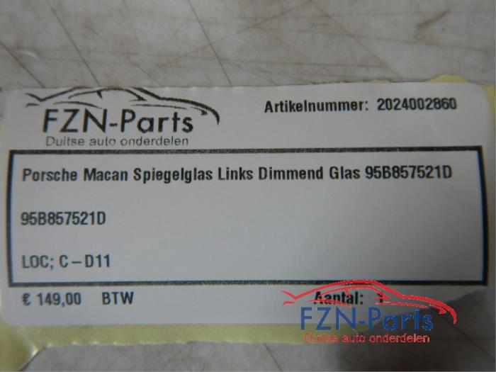Porsche Macan Spiegelglas Links Dimmend
