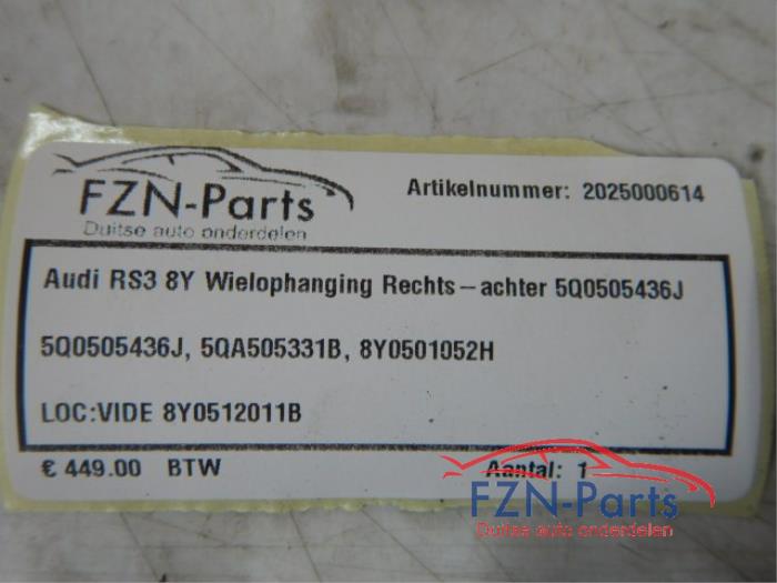 Wielophanging rechts-achter Audi A3 (22729639)