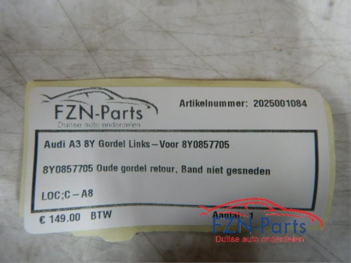 Audi A3 8Y Gordel Links-voor