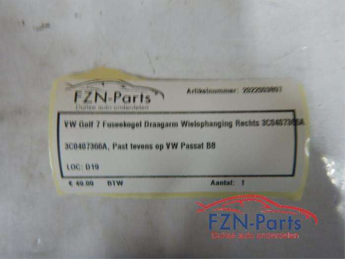 Draagarm rechts-voor Volkswagen Golf (22727401)