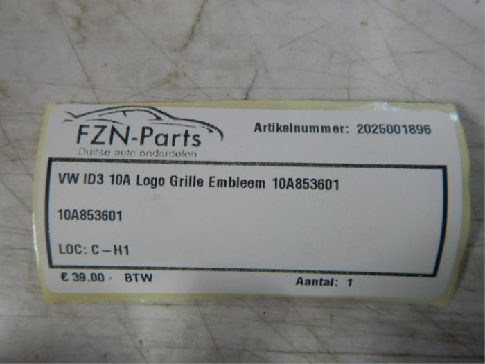 VW ID3 Logo Embleem Grille