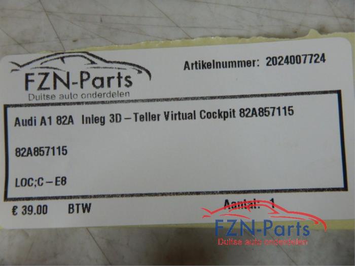 Audi A1 82A Inleg 3D-Teller Virtual Cockpit