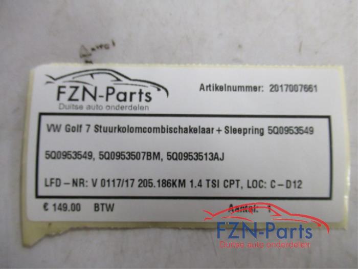 VW Golf 7 Stuurkolomcombischakelaar + Sleepring