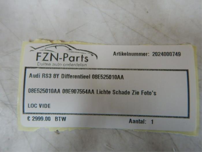 Audi RS3 8Y Differentieel