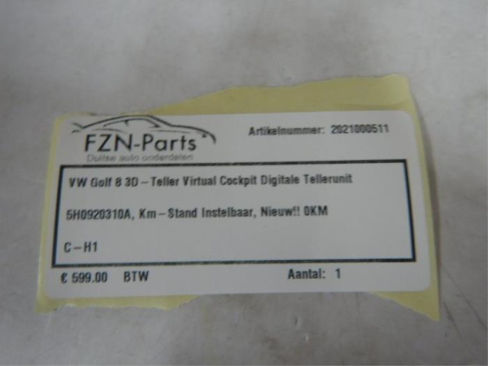 VW Golf 8 3D-Teller Virtual Cockpit Digitale Tellerunit