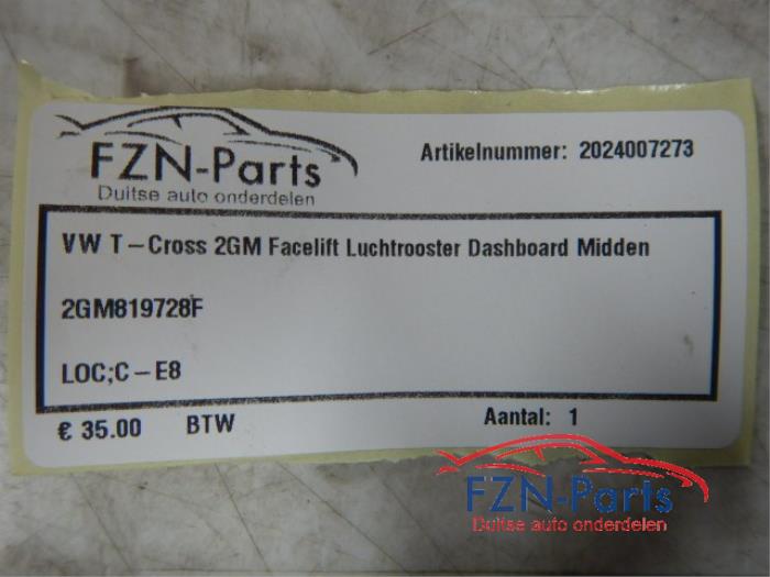 Luchtrooster Dashboard Volkswagen T-Cross (22735938)
