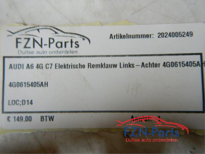 Audi A6 4G C7 Elektrische Remklauw Links-achter