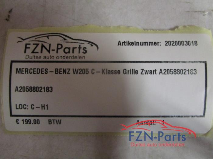 MERCEDES-BENZ W205 C-Klasse Grille Zwart
