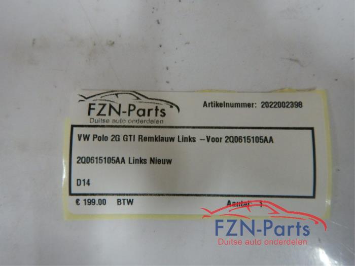 VW Polo 2G GTI Remklauw Links-Voor