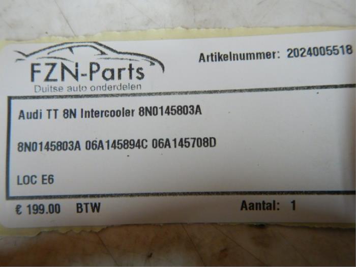 Intercooler Audi TT (22735060)