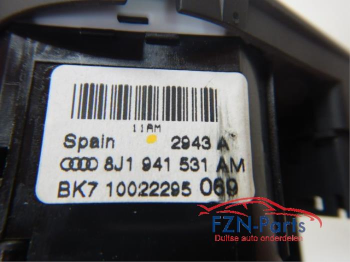 Audi TT TTS TTRS 8J Lichtschakelaar Hoogglans Zwart