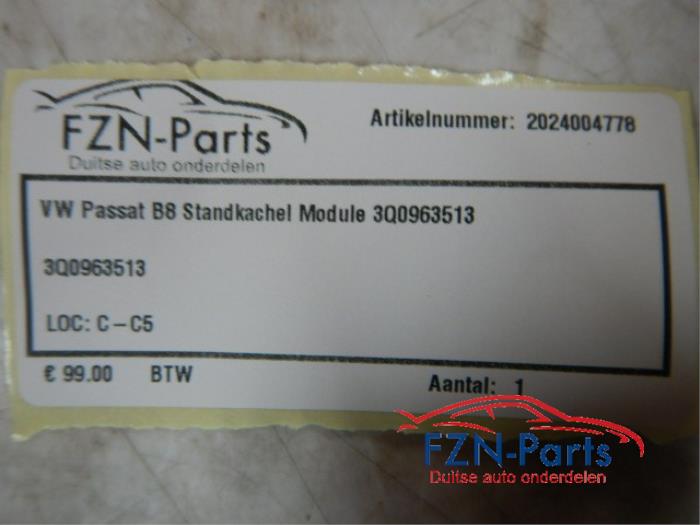 VW Passat B8 Standkachel Module