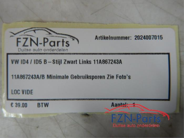 VW ID4/ID5 B-Stijl Zwart Links