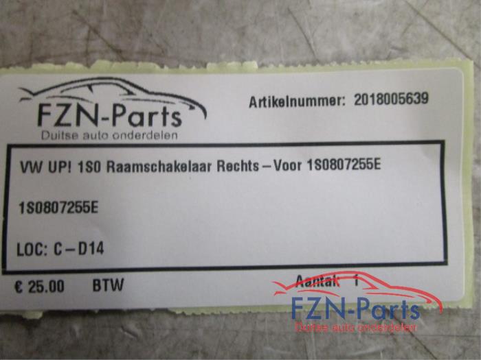 VW UP! 1S0 Raamschakelaar Rechts-Voor