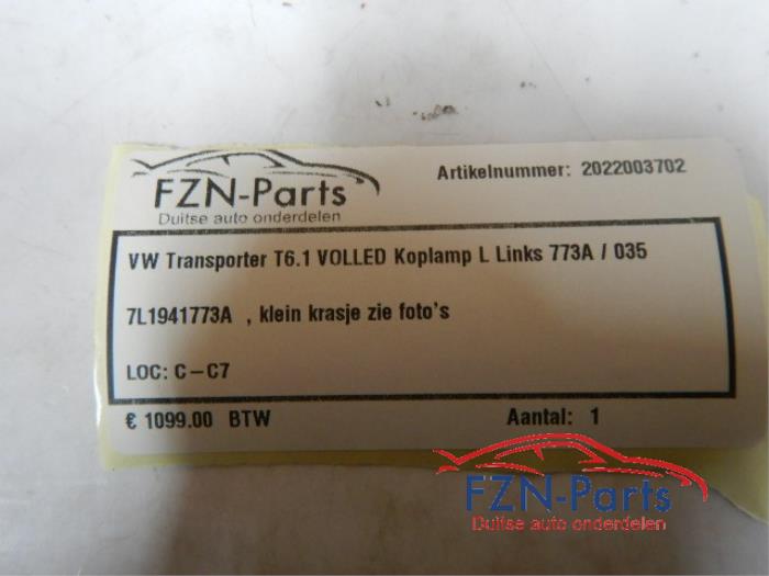 VW Transporter T6.1 VOLLED Koplamp L Links 773A/035