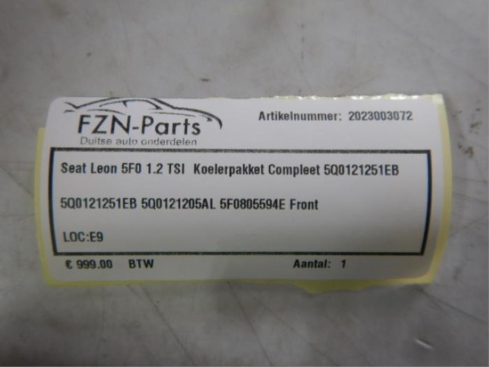 Koelerset Seat Leon (22726797)