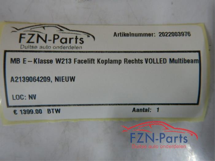 Mercedes-Benz E-Klasse W213 Facelift Koplamp Rechts VOLLED Multibeam