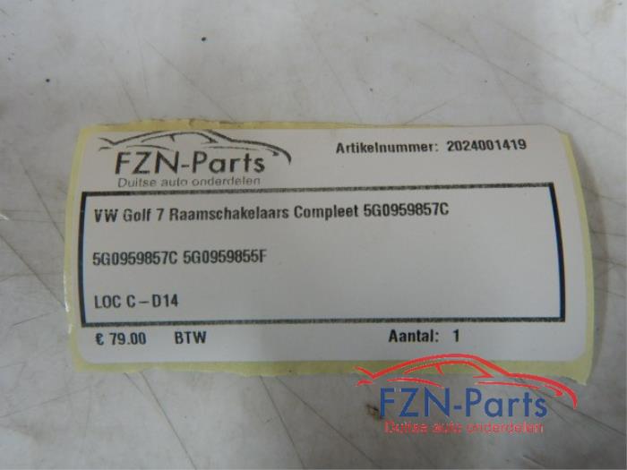 VW Golf 7 Raamschakelaars Compleet