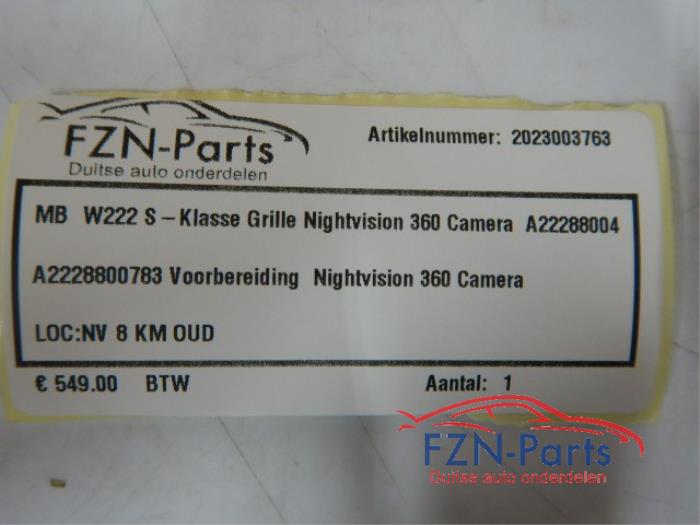 Mercedes-Benz W222 S-klasse Grille Nightvision 360 Camera