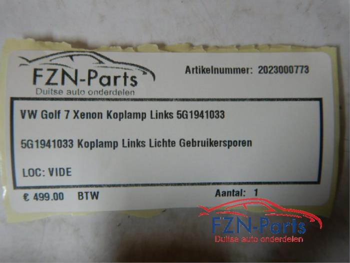 VW Golf 7 5G Xenon LED Koplamp links
