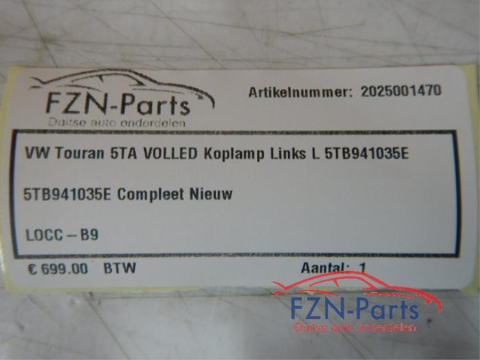 VW Touran 5TA Volled Koplamp Links