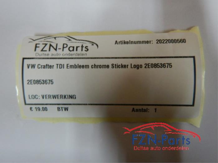 Embleem Volkswagen Crafter (22729203)
