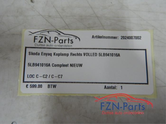 Skoda Enyaq Koplamp Rechts Volled
