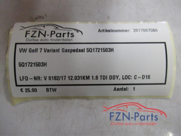 VW Golf 7 Variant Gaspedaal