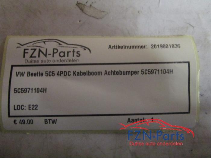 VW Beetle 5C5 4PDC Kabelboom Achterbumper