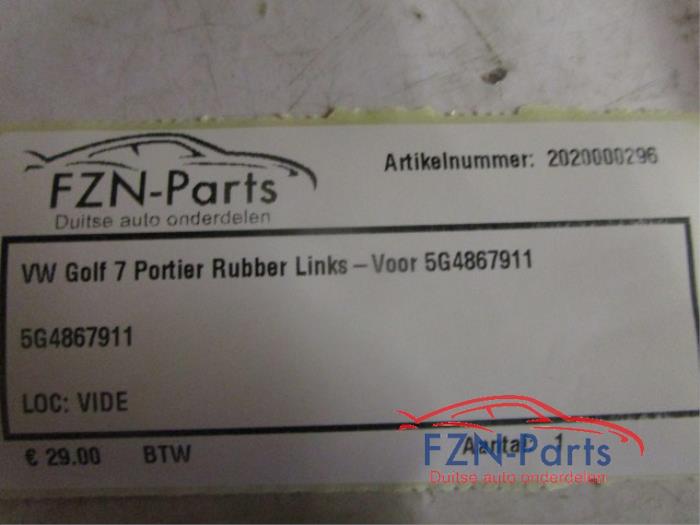 VW Golf 7 Portier Rubber Links -Voor