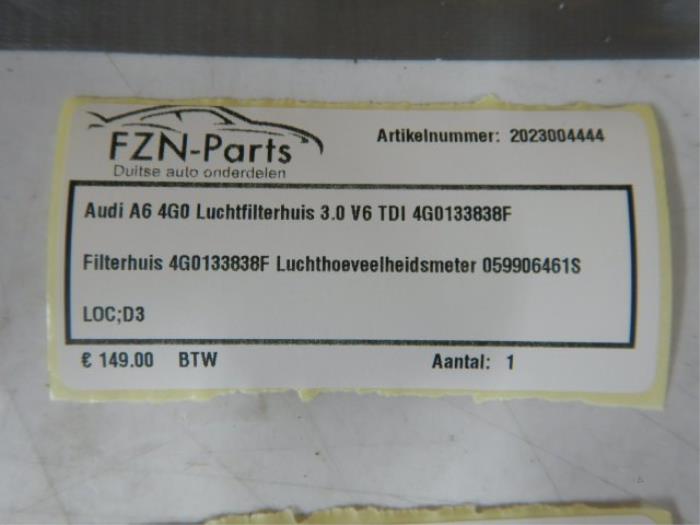 Audi A6 4G0 Luchtfilterhuis 3.0 V6 TDI